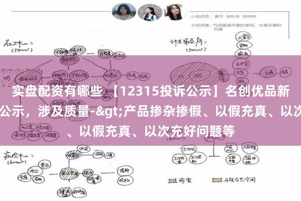 实盘配资有哪些 【12315投诉公示】名创优品新增13件投诉公示，涉及质量->产品掺杂掺假、以假充真、以次充好问题等