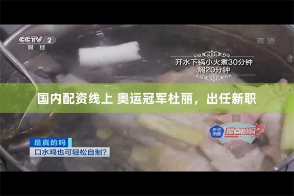 国内配资线上 奥运冠军杜丽，出任新职