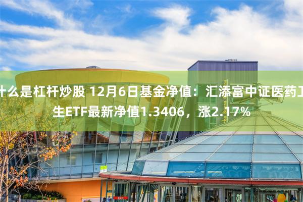 什么是杠杆炒股 12月6日基金净值：汇添富中证医药卫生ETF最新净值1.3406，涨2.17%